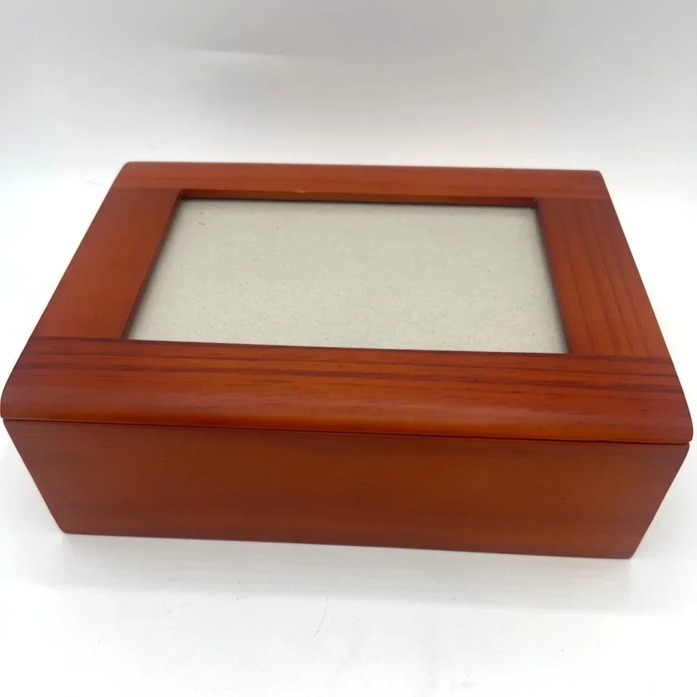 Wooden Box Photo‎ Frame Jewelry Photos Cremation Keepsakes Remembrance